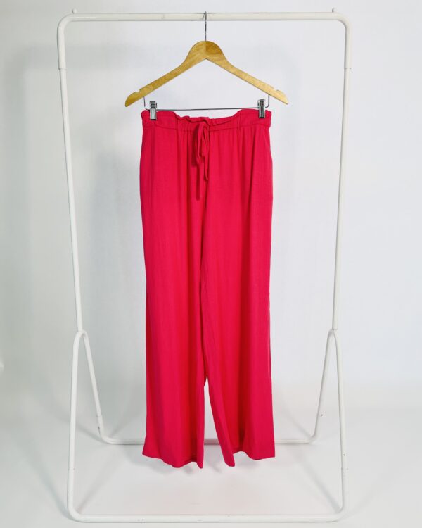 Calça rosa linho com amarração AHKA - M