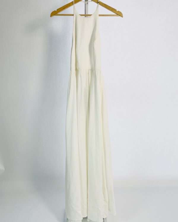 Vestido midi frente única off white FARM - P *nunca usado* - VENDIDO SISTEMA OTO