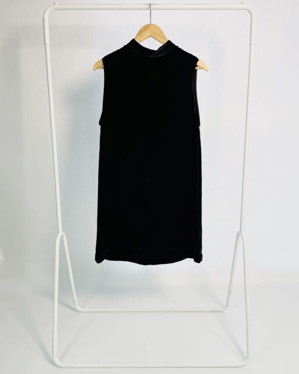 Vestido curto sem alças preto veludo de seda ANIMALE - 40 *nunca usado*