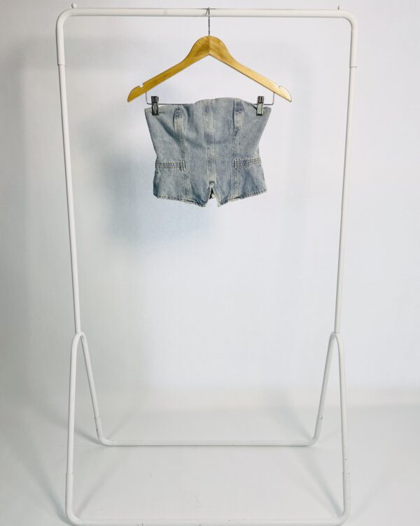 Cropped sem alça jeans NV - PP