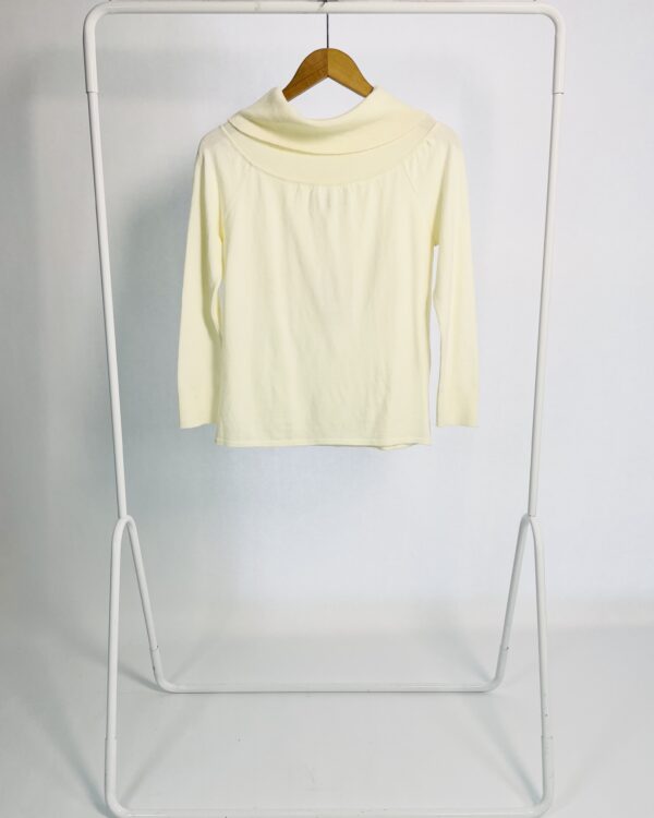 Blusa tricot off white com gola MARIA FILÓ - P