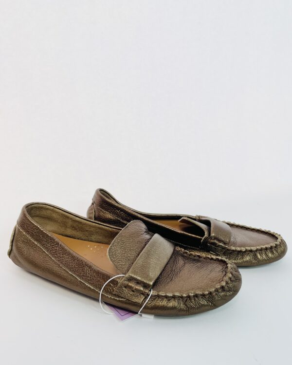 Mocassim marrom metalizada SOULIER - 37