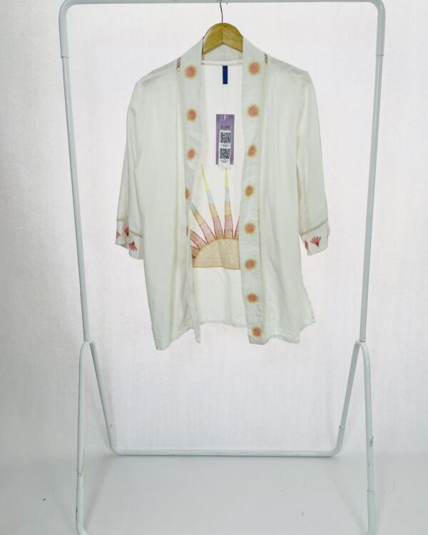 Kimono Estampa Sol e Boordado BLUEMAN - P