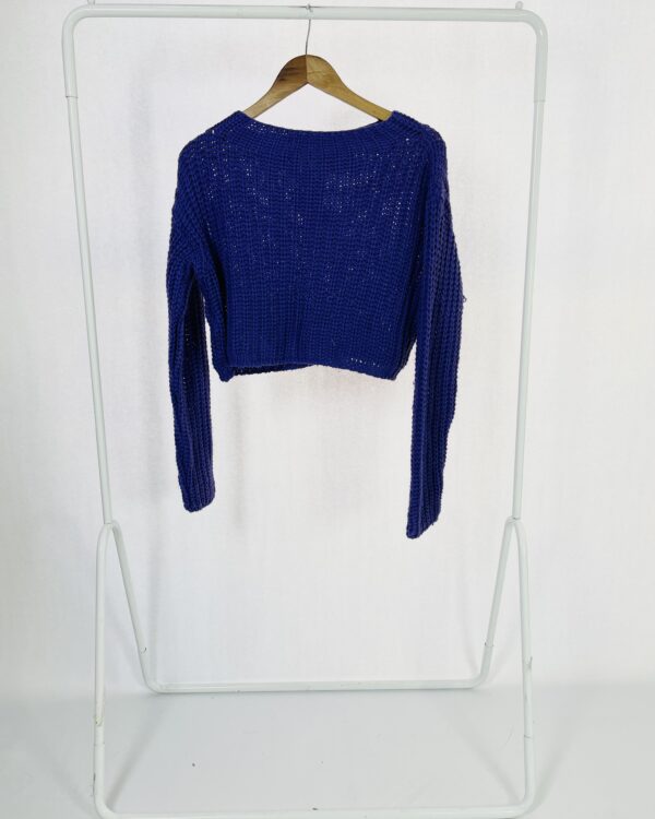 Blusa crochet roxo manga longa LIZIE - M