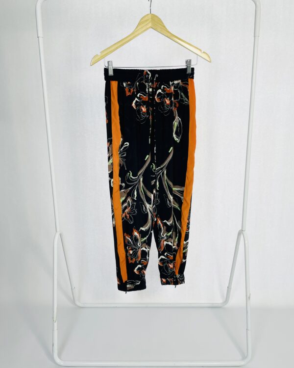 Calça Estampada Flor de Seda lateral Laranja ANIMALE - 36