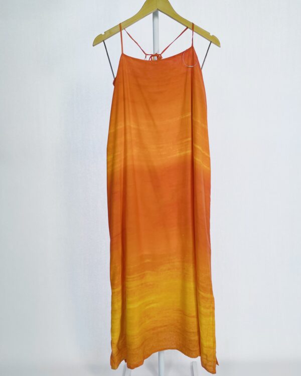 Vestido Alcinha Dregade Laranja e Vermelho EMI Beachwear- G (Nunca Usado)