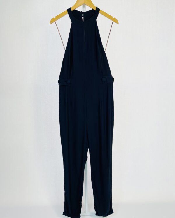 Macacão azul marinho botões forrados MARIA FILÓ - G