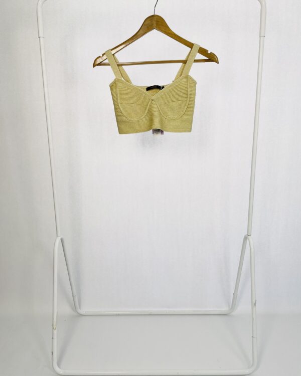 Cropped Meia Taça Dourado Brilho ANIMALE - G