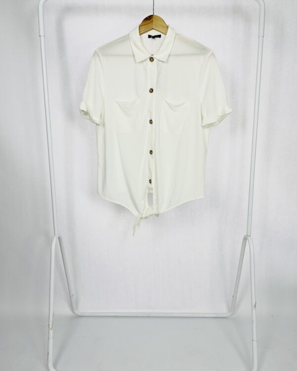 Camisa Branca Botões Nó MASSIMO DUTTI - M