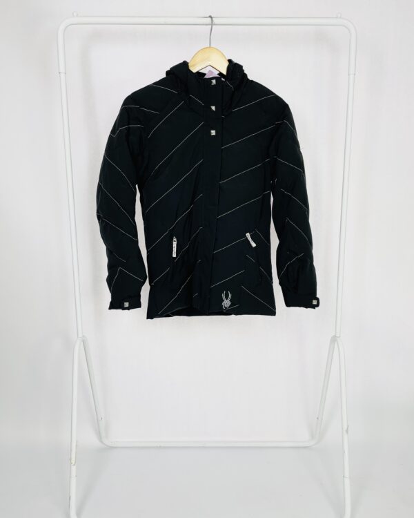 Jaqueta Preta com Pesponto Branco e Spikes SPYDER -  GG