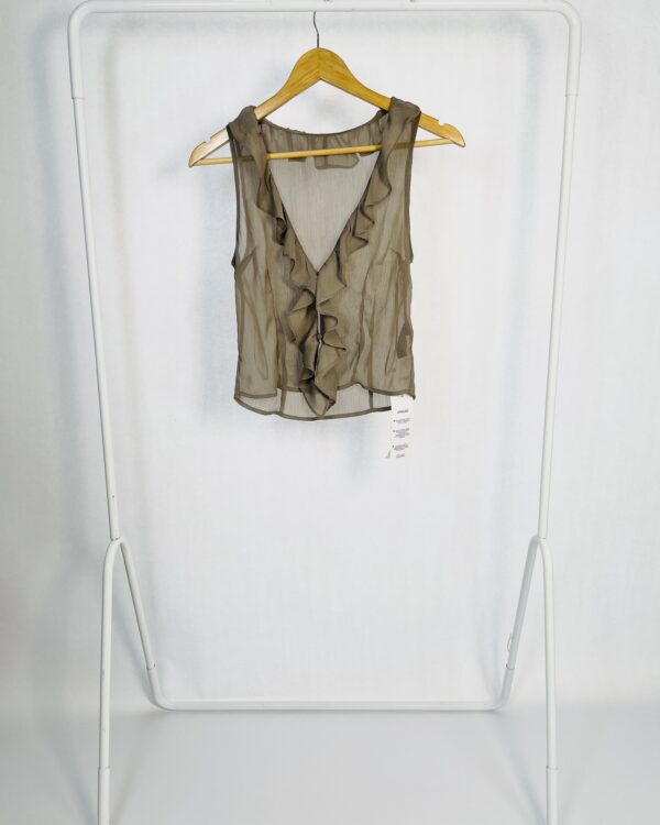 Colete Babados Acizentado transparente LIONESS - P