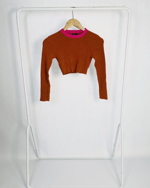 Blusa Laranja Gola Alta Tricô LOJA TRÊS - M