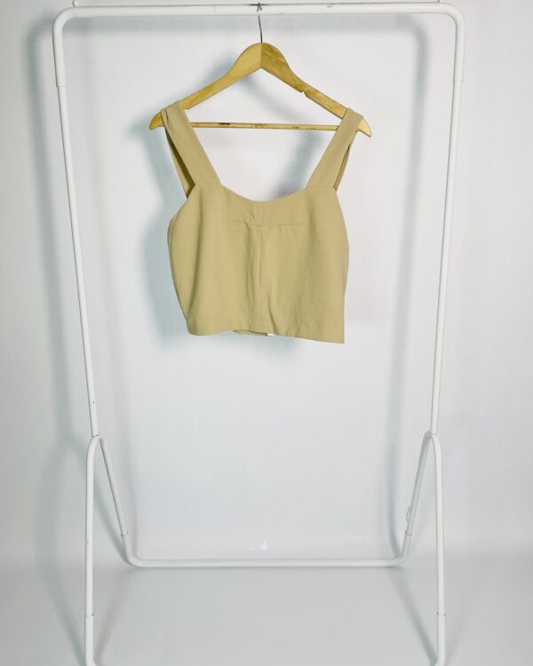 Cropped bege sem alças AHKA - M *nunca usado*