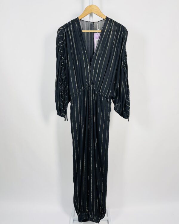 Macacão preto Fios de lurex prata e dourado DRESS TO - PP