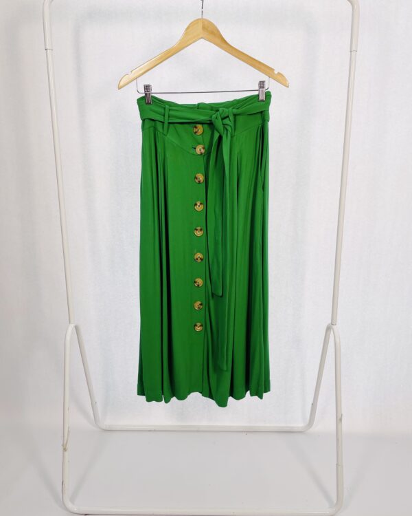 Saia Verde Botões Madeira ANIMALE -42