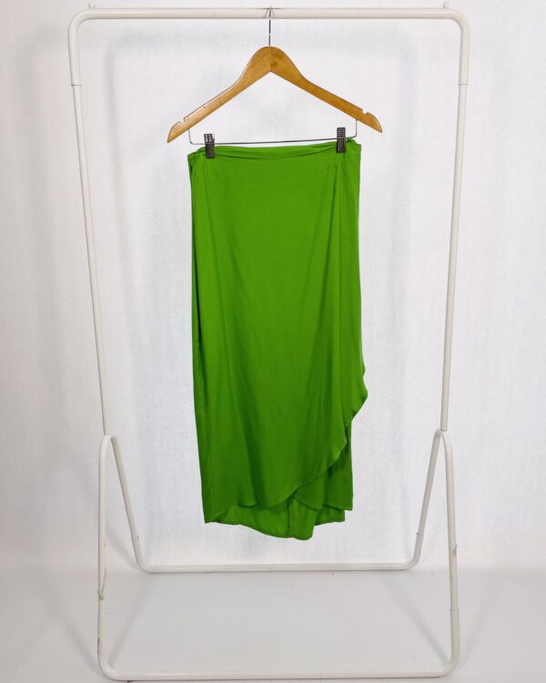 Saia Verde Transpassada Pregas LIZIE - 42
