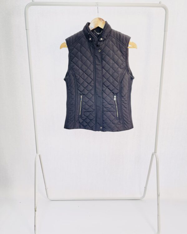 Colete Acolchoado Preto ZARA - M