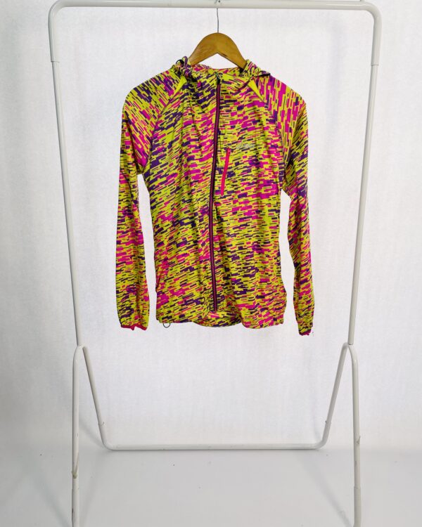 Jaqueta estampa amarela com rosa roxo Asics - M