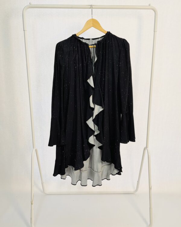 Blusa Longa Amarração Preta Pontos Luiz LEZ A LEZ - G