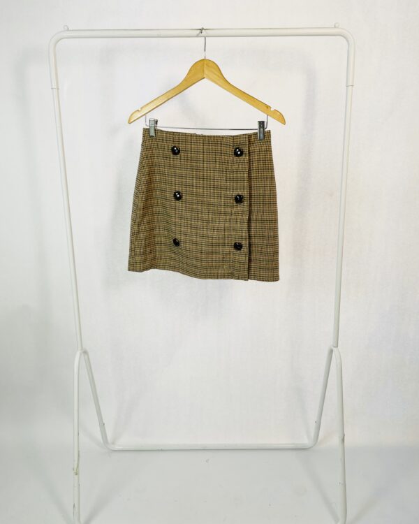 Saia curta xadrez botooes SHOULDER  - 36