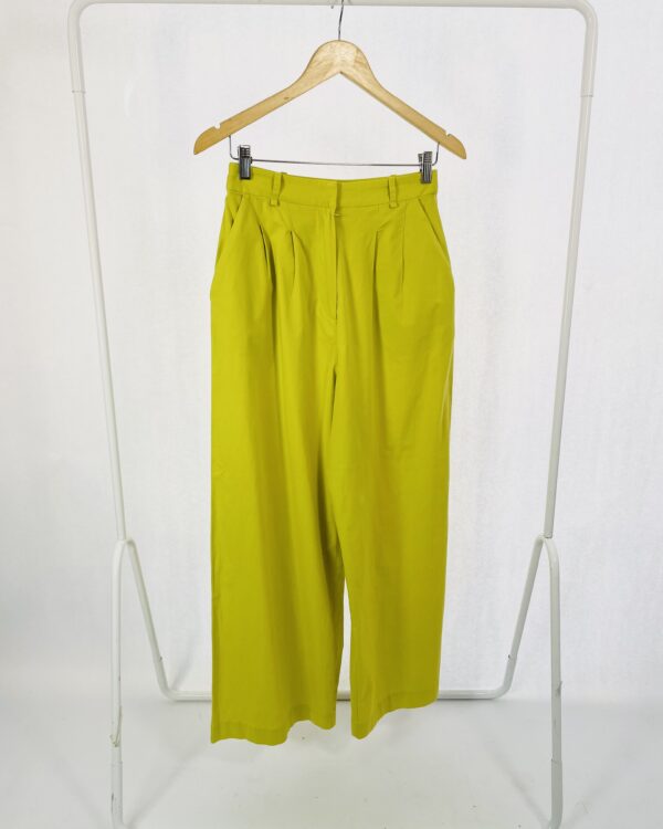 Calça pantalona alfaiataria verde NV - 38