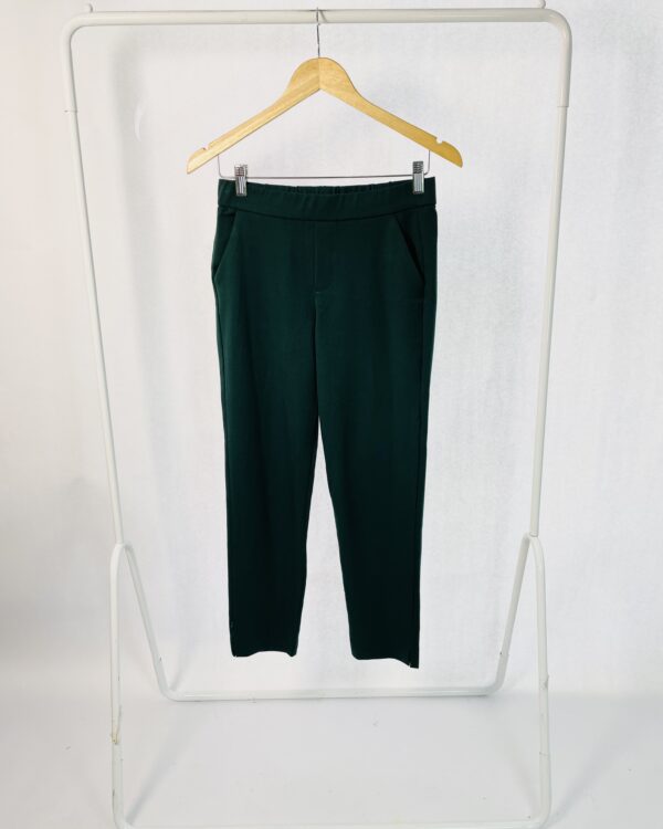 Calça moletinho verde escuro ZARA - P
