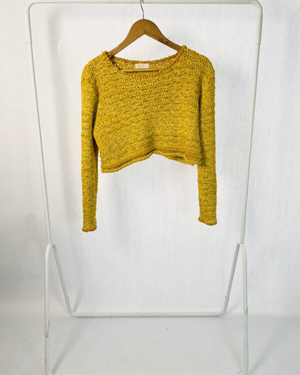 Blusa tricot manga mostarda NV - PP