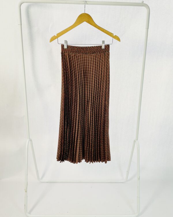 Saia plisada estampada vermelha ZARA - PP